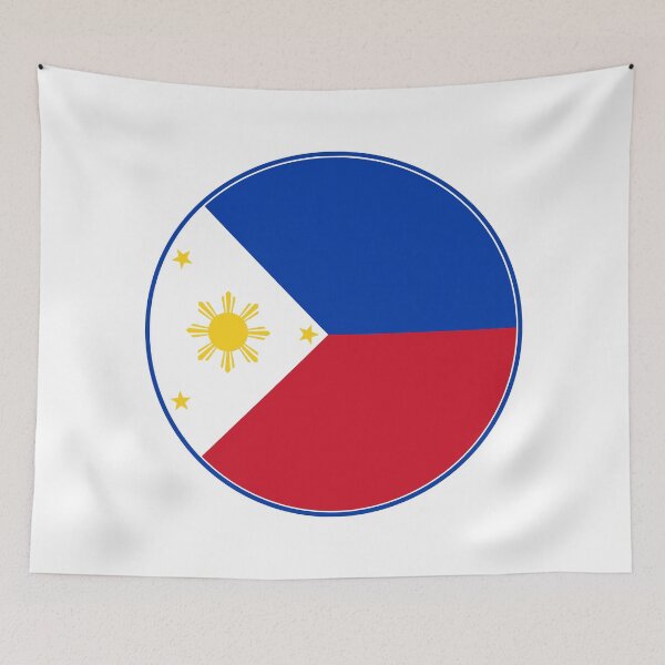 Item preview, Philippines Flag Round Design designed and sold by NTGUILTY.