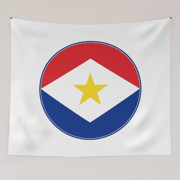 Item preview, Saba Flag Round Design designed and sold by NTGUILTY.