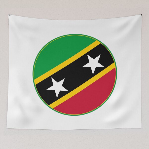 Item preview, Saint Kitts and Nevis Flag Round Design designed and sold by NTGUILTY.