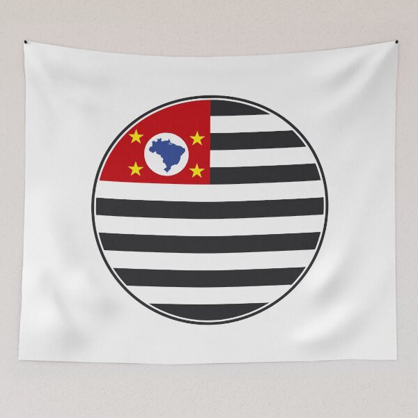 Item preview, Sao Paulo Flag Round Design designed and sold by NTGUILTY.
