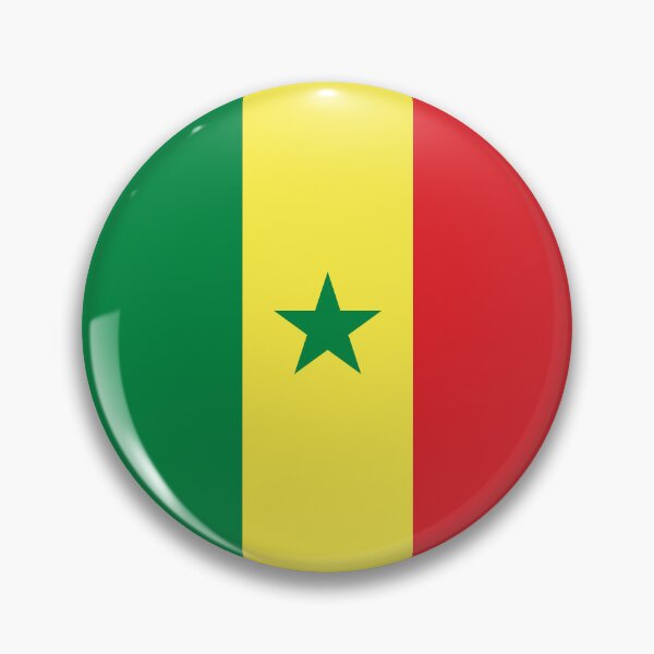 Item preview, Senegal Flag Round Design designed and sold by NTGUILTY.