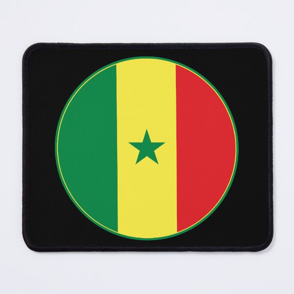 Item preview, Senegal Flag Round Design designed and sold by NTGUILTY.