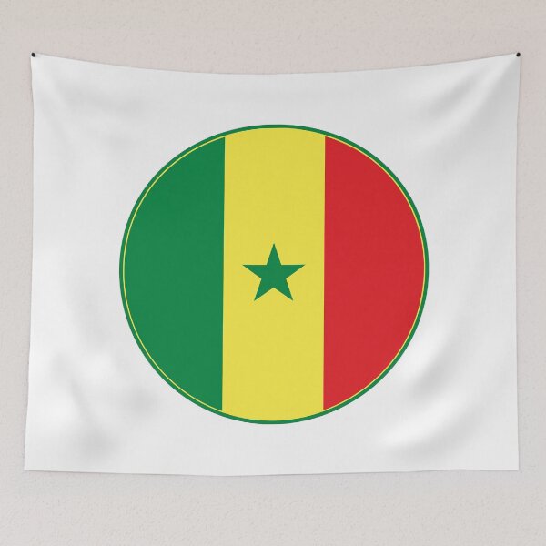 Item preview, Senegal Flag Round Design designed and sold by NTGUILTY.
