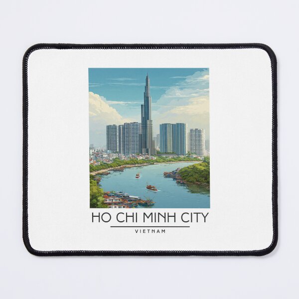 Item preview, A Travel Illustration of Ho Chi Minh City - Vietnam designed and sold by GoodOldVintage.