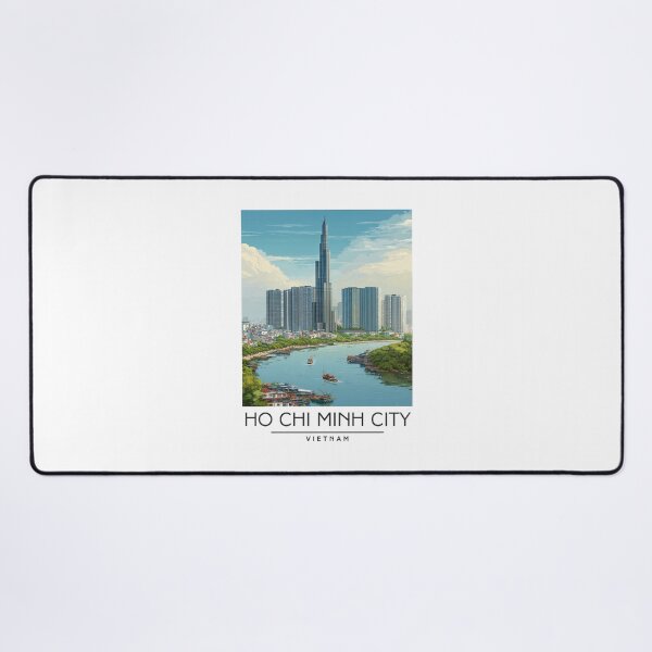 Item preview, A Travel Illustration of Ho Chi Minh City - Vietnam designed and sold by GoodOldVintage.