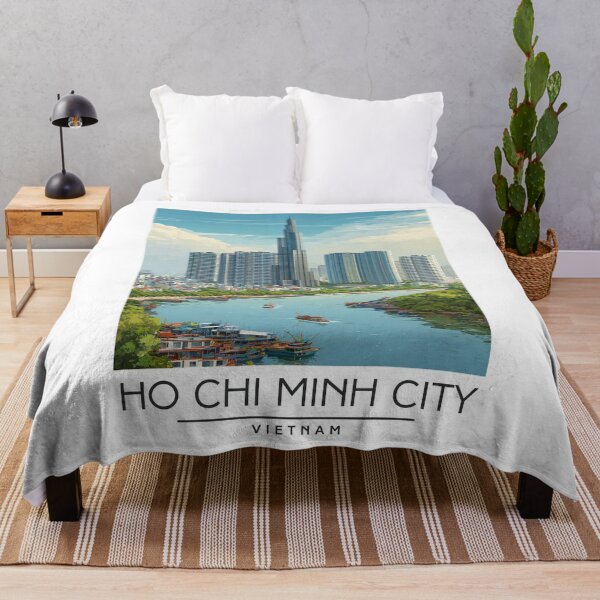 Item preview, A Travel Illustration of Ho Chi Minh City - Vietnam designed and sold by GoodOldVintage.
