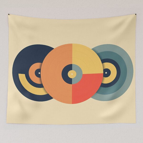 Item preview, Colorful vinyl records on display designed and sold by anytka.