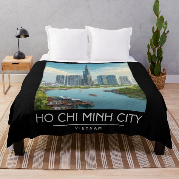 Item preview, A Travel Illustration of Ho Chi Minh City - Vietnam designed and sold by GoodOldVintage.