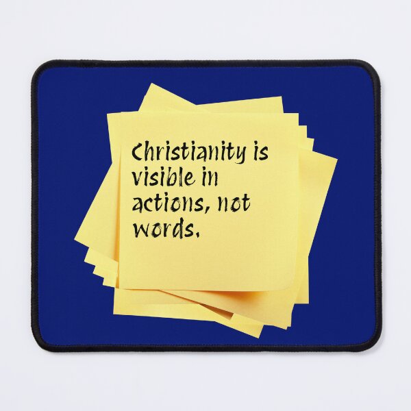 Item preview, STICKY NOTES: Christianity is visible in actions, not words. - funny messages designed and sold by DesignsFromTW-S.