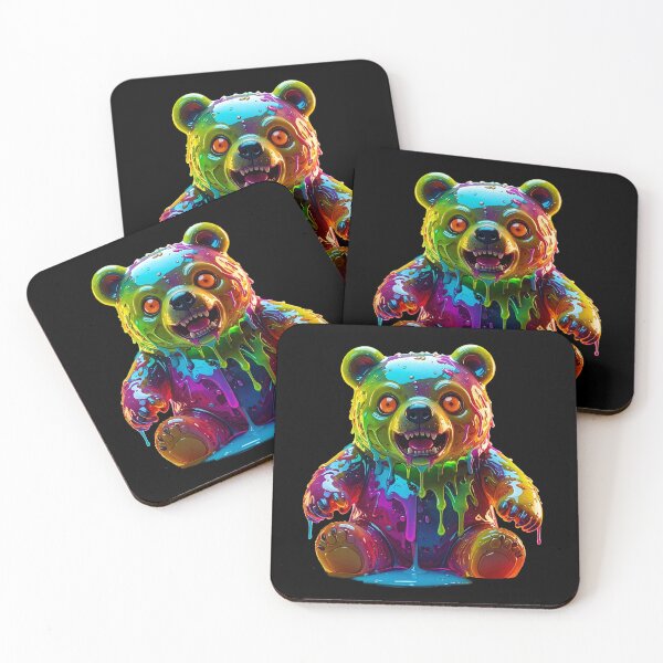 Item preview, Neon Rainbow Melting Gummy Bear Monster designed and sold by AOG-DESIGNS.