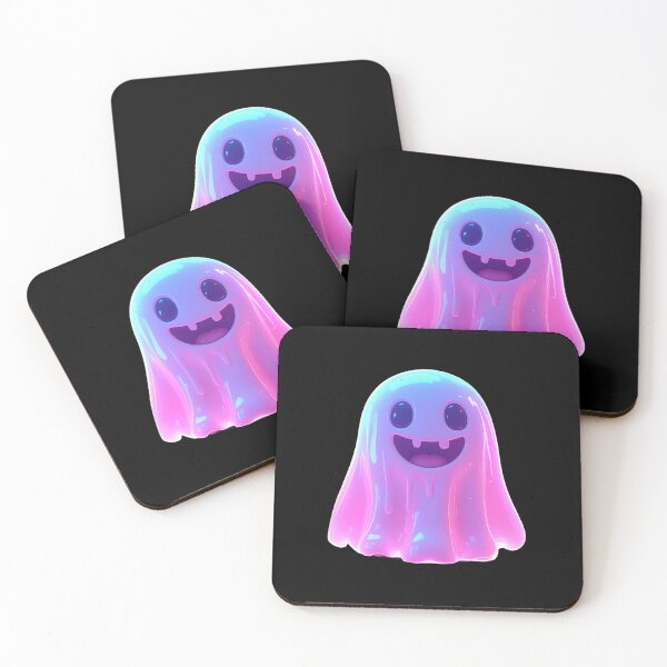 Item preview, Smiling Neon Pastel Dripping Ghost - Spooky Cute Spirit designed and sold by AOG-DESIGNS.
