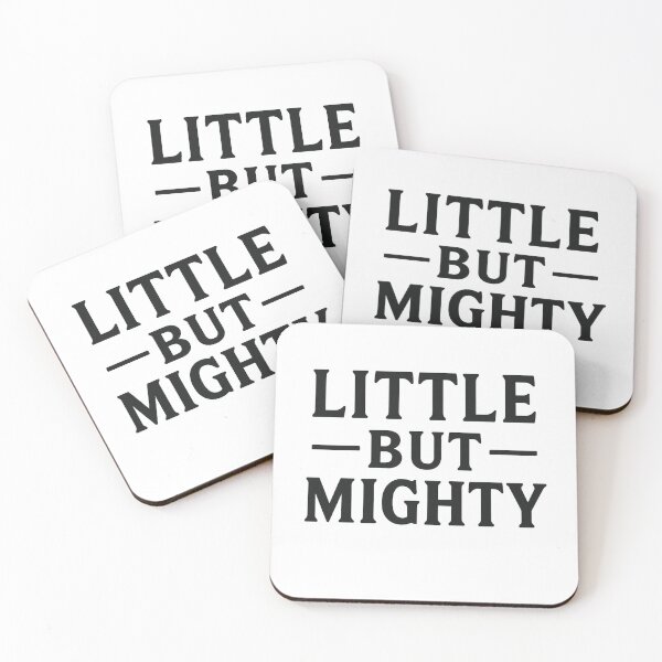 Item preview, Little But Mighty – Modern Vintage Motivational Typography Quote Design designed and sold by LevelUp Drip.