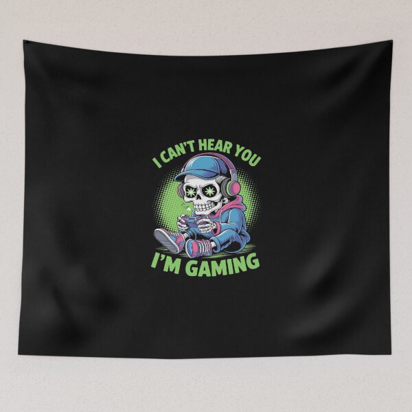 Item preview, Gamer Skeleton Gaming Video Games  designed and sold by Belkisallen.