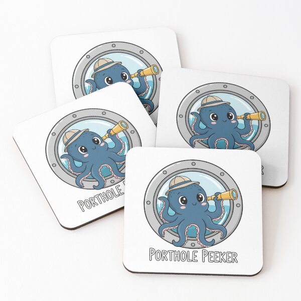 Item preview, Porthole Peeker: Cruise Ship Explorer Octopus designed and sold by Cloud-Riders.