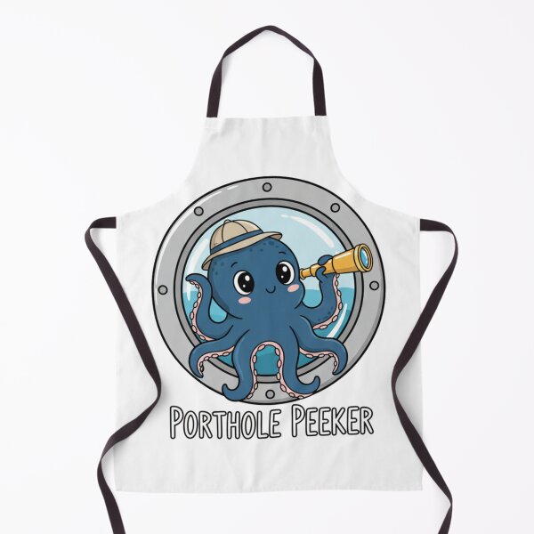 Item preview, Porthole Peeker: Cruise Ship Explorer Octopus designed and sold by Cloud-Riders.