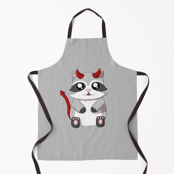 Item preview, cute devil raccoon designed and sold by GREENZ0NE.