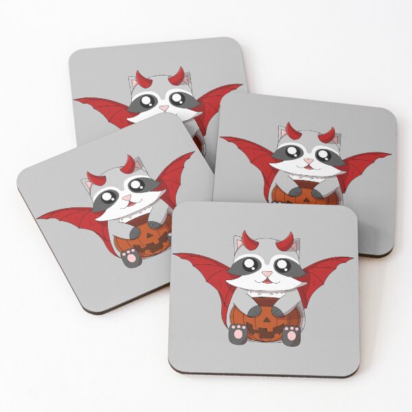 Item preview, Lindo mapache diablo con una calabaza designed and sold by GREENZ0NE.