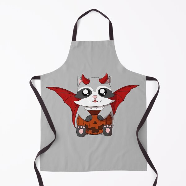 Item preview, cute devil raccoon with a pumpkin designed and sold by GREENZ0NE.