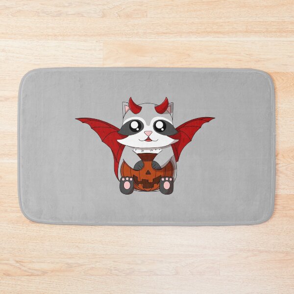Item preview, cute devil raccoon with a pumpkin designed and sold by GREENZ0NE.