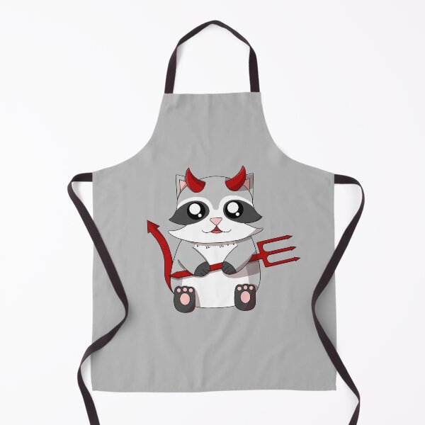 Item preview, cute devil raccoon designed and sold by GREENZ0NE.