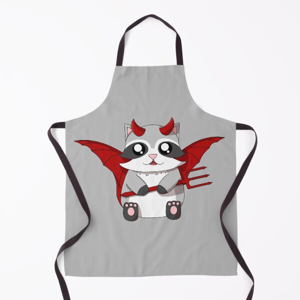 Item preview, cute devil raccoon designed and sold by GREENZ0NE.