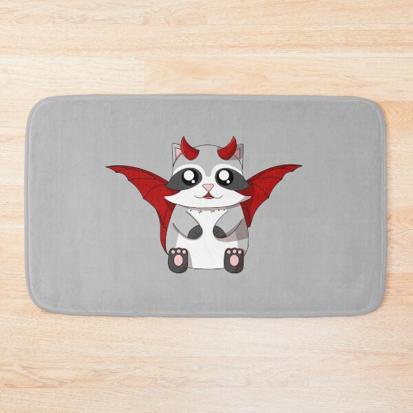Item preview, cute devil raccoon designed and sold by GREENZ0NE.