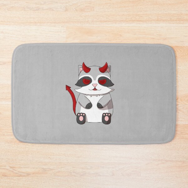 Item preview, cute devil raccoon designed and sold by GREENZ0NE.