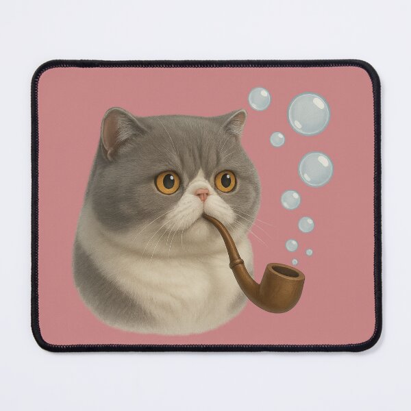 Item preview, The Bubble Pipe Gentleman Exotic Shorthair Cat Art designed and sold by Taberland.