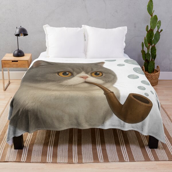 Item preview, The Bubble Pipe Gentleman Exotic Shorthair Cat Art designed and sold by Taberland.