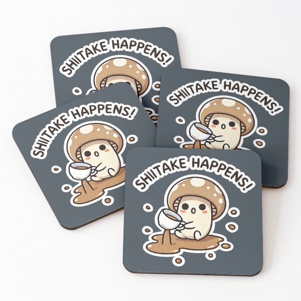 Item preview, Shiitake Happens (coffee) designed and sold by root-n-render.