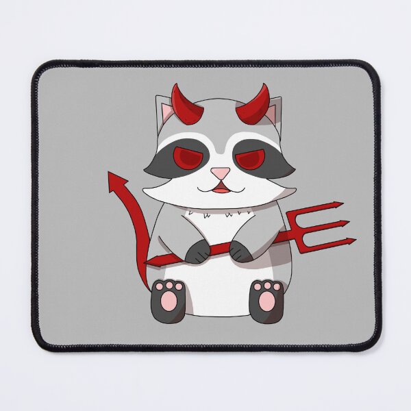 Item preview, cute devil raccoon designed and sold by GREENZ0NE.