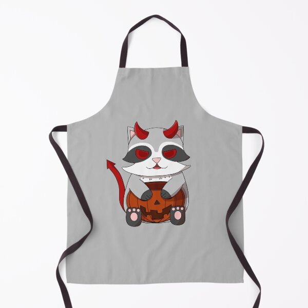 Item preview, cute devil raccoon with a pumpkin designed and sold by GREENZ0NE.