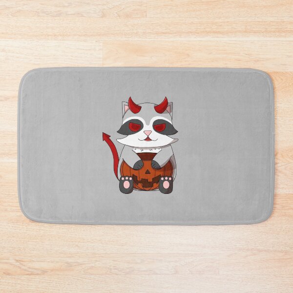 Item preview, cute devil raccoon with a pumpkin designed and sold by GREENZ0NE.