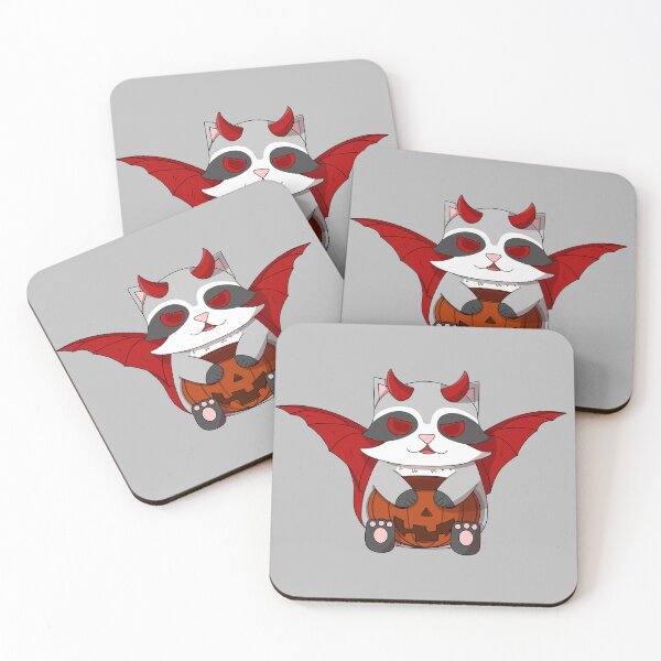 Item preview, Lindo mapache diablo con una calabaza designed and sold by GREENZ0NE.