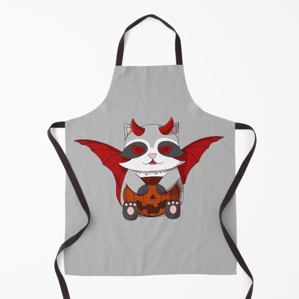 Item preview, cute devil raccoon with a pumpkin designed and sold by GREENZ0NE.