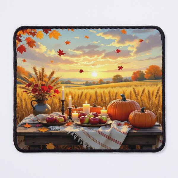 Item preview, Harvest Glow - Festively set table under a golden sky – Autumn abundance & tradition designed and sold by FotoworldEdel.
