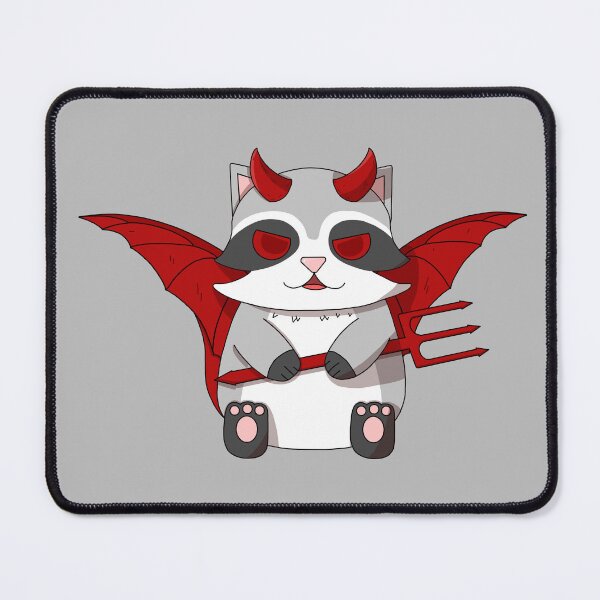 Item preview, cute devil raccoon designed and sold by GREENZ0NE.