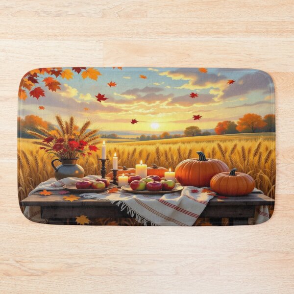 Item preview, Harvest Glow - Festively set table under a golden sky – Autumn abundance & tradition designed and sold by FotoworldEdel.