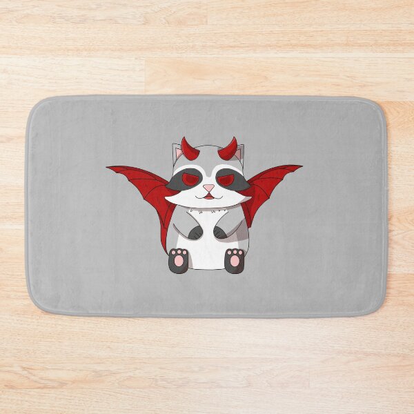 Item preview, cute devil raccoon designed and sold by GREENZ0NE.