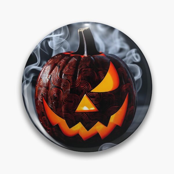 Item preview, Gothic Zen Swirl Pumpkin - Smoky Evil Jack-o'-Lantern designed and sold by YR Studio.