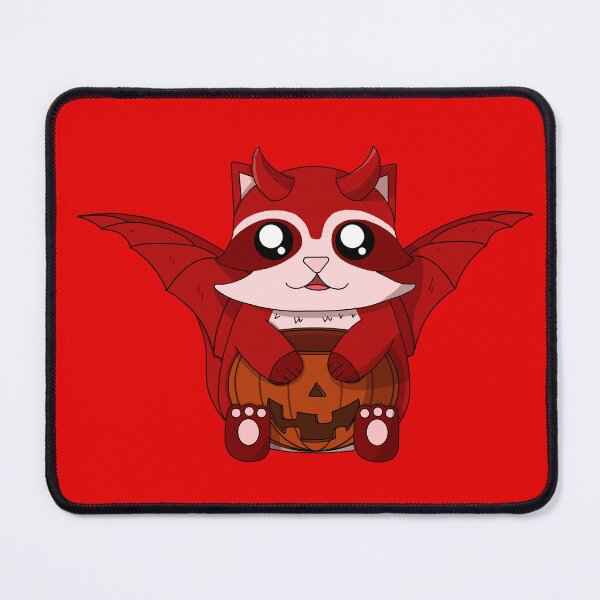 Item preview, cute devil raccoon with a pumpkin designed and sold by GREENZ0NE.