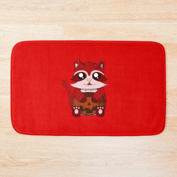 Item preview, cute devil raccoon with a pumpkin designed and sold by GREENZ0NE.