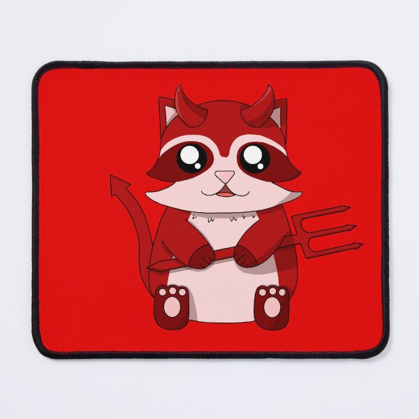 Item preview, cute devil raccoon designed and sold by GREENZ0NE.