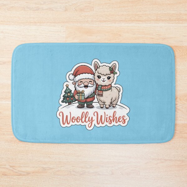 Item preview, Christmas Gnomes Sticker Woolly Wishes Gnome & Alpaca Cute Holiday Art designed and sold by Nuist25.