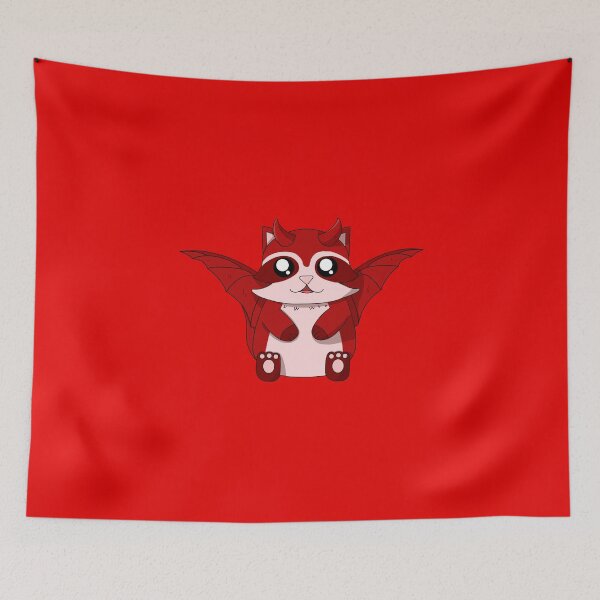 Item preview, cute devil raccoon designed and sold by GREENZ0NE.