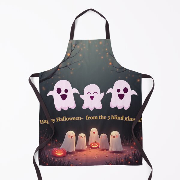 Aperçu de l'œuvre Joyeux Halloween de la part des trois fantômes aveugles créée et vendue par DesignPrintWorks.