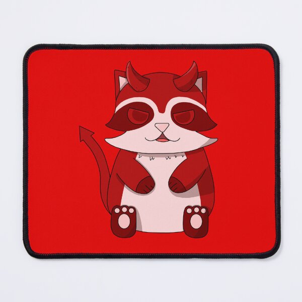 Item preview, cute devil raccoon designed and sold by GREENZ0NE.