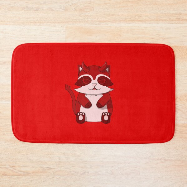 Item preview, cute devil raccoon designed and sold by GREENZ0NE.