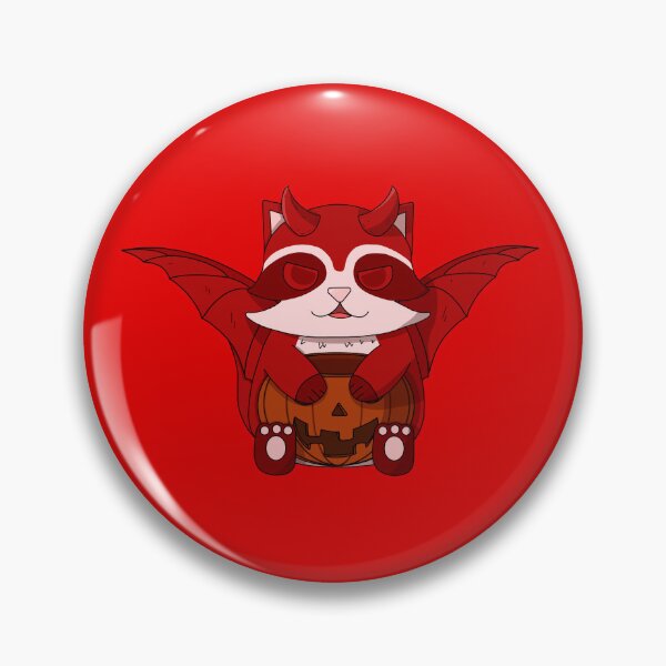 Item preview, cute devil raccoon with a pumpkin designed and sold by GREENZ0NE.