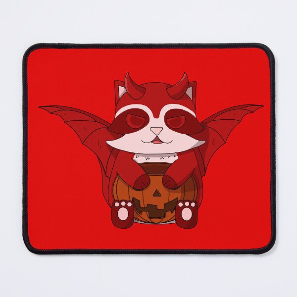 Item preview, cute devil raccoon with a pumpkin designed and sold by GREENZ0NE.